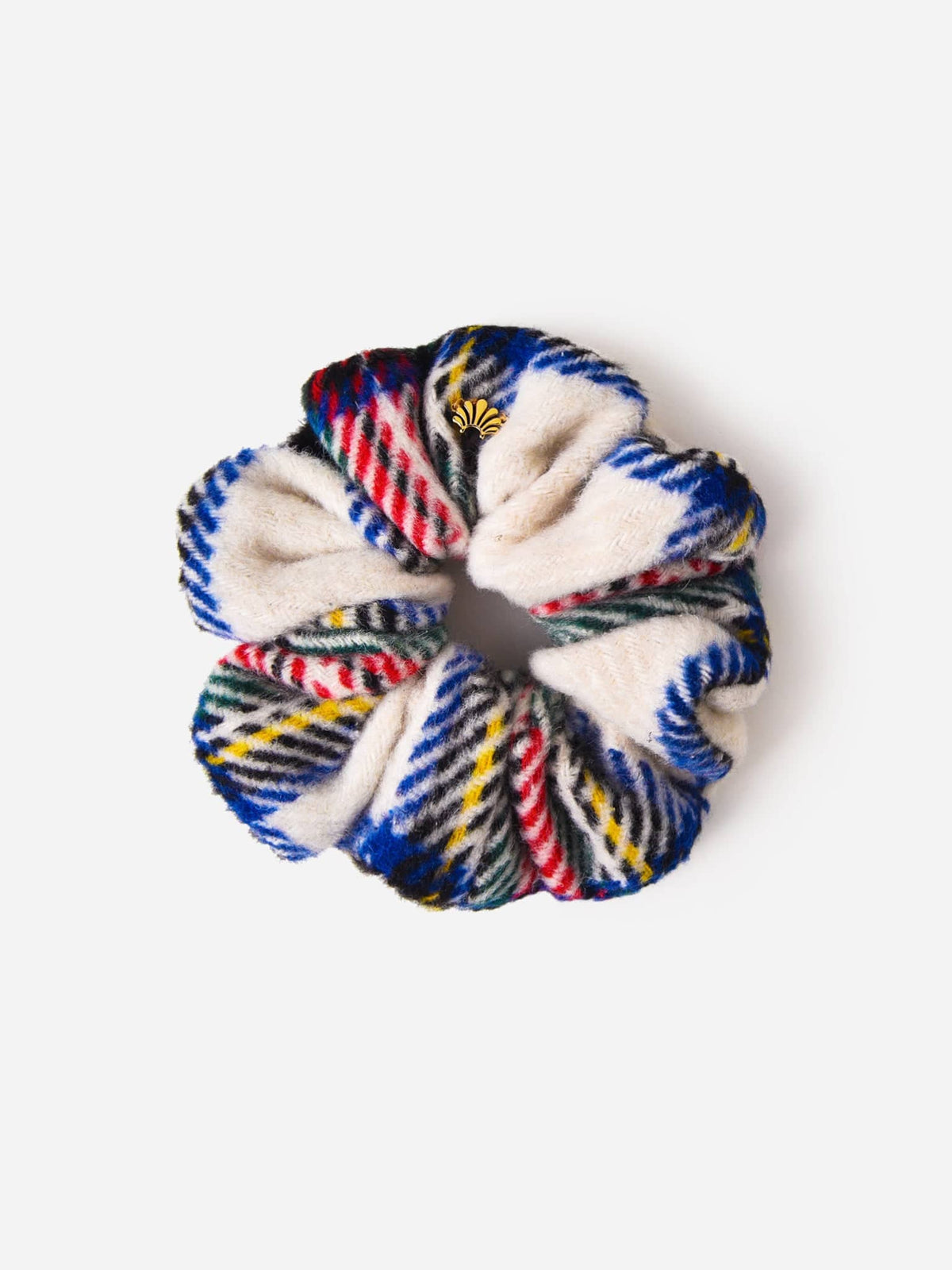 Lele Sadoughi Women's Flannel Oversized Scrunchie - Saint Bernard