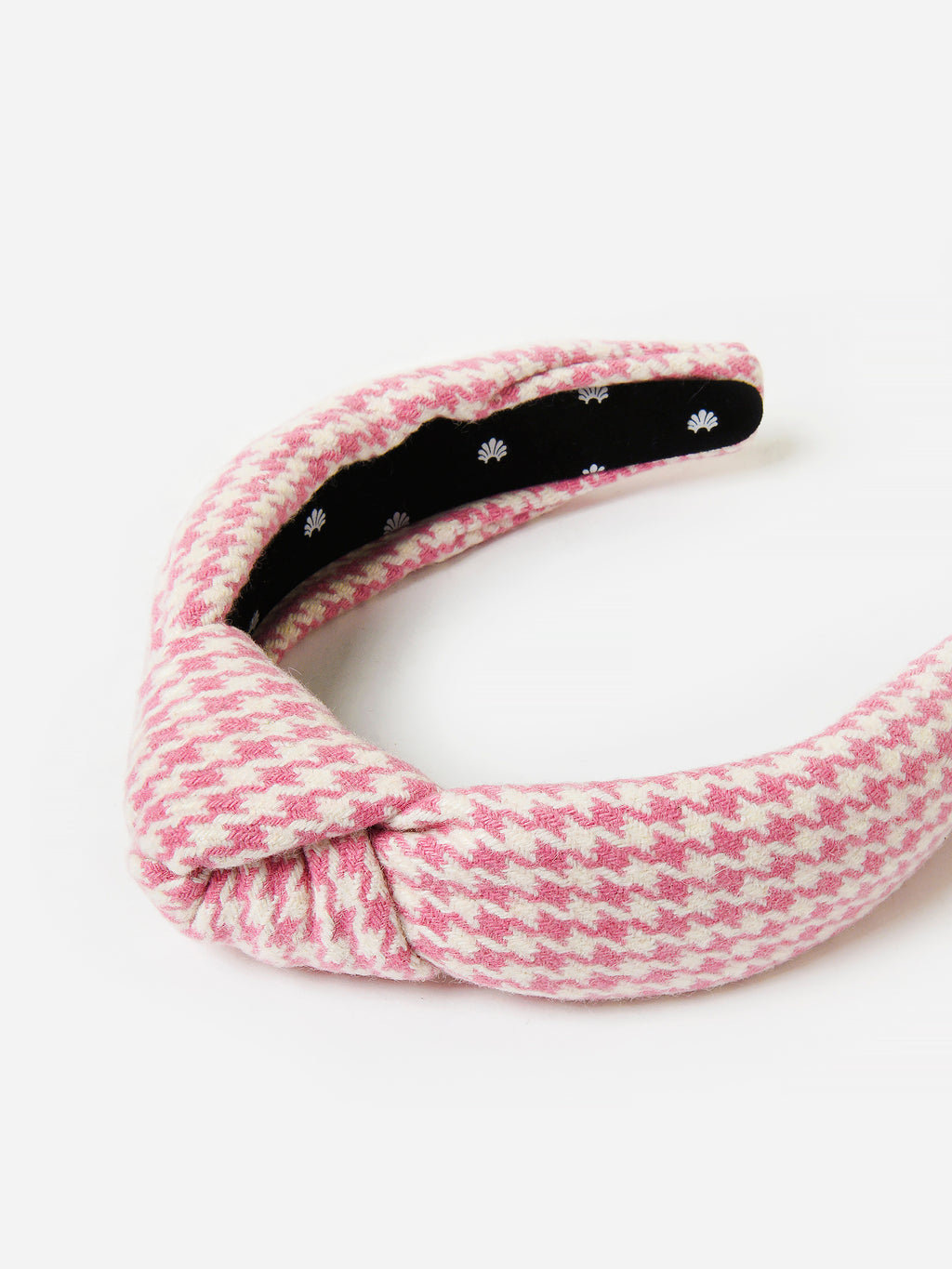 Lele Sadoughi Women's Houndstooth Knotted Headband - Saint Bernard