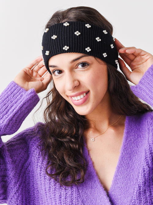 Lele Sadoughi Women's Jet Pearl Cluster Ear Warmer