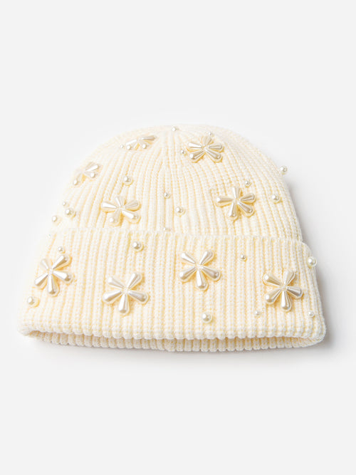 Lele Sadoughi Women's Pearl Snowflake Beanie