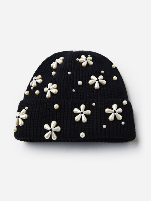 Lele Sadoughi Women's Pearl Snowflake Beanie