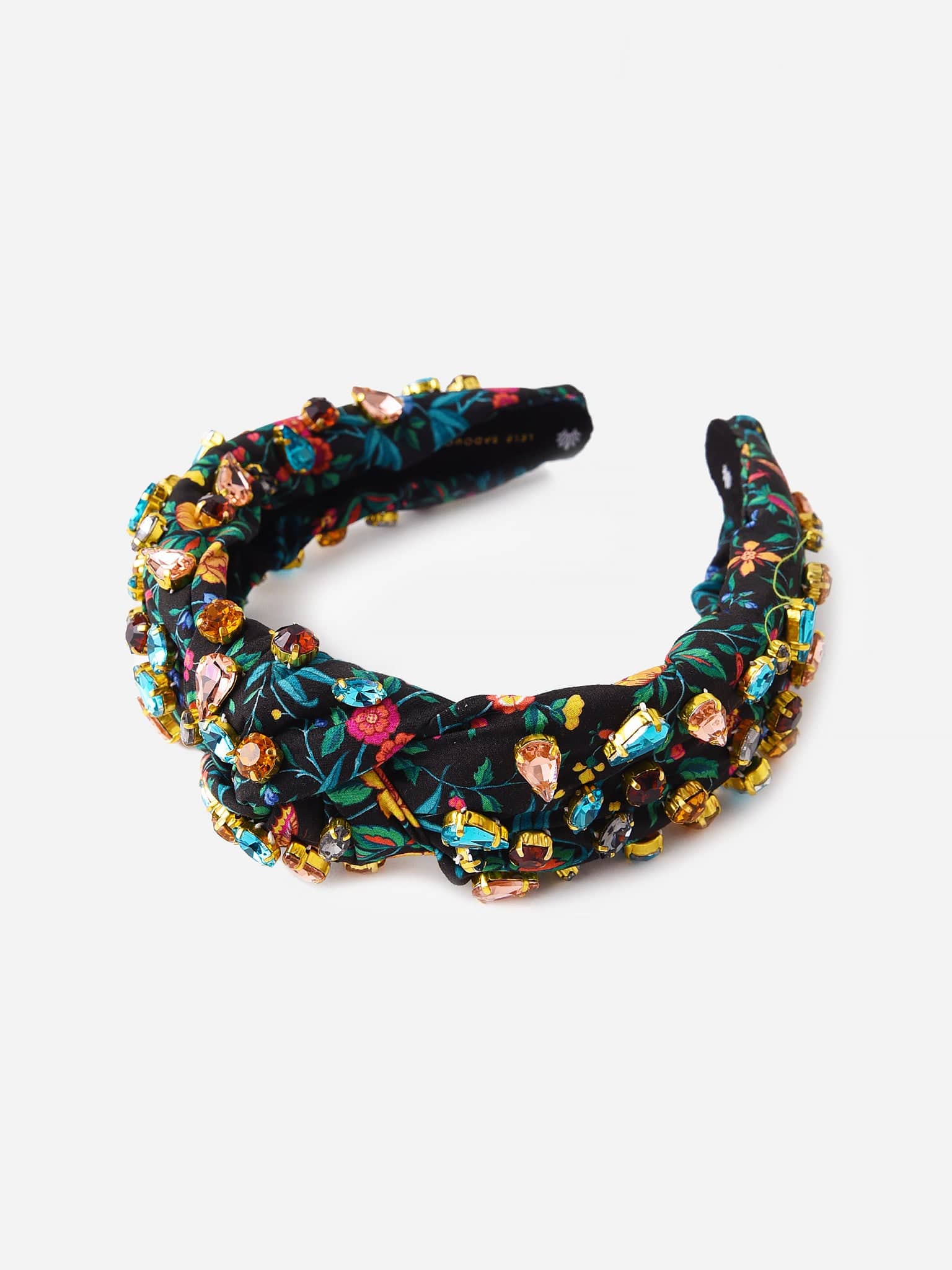 Lele Sadoughi Women's Liberty of London Tapestry Candy Jeweled Knotted Headband - Saint Bernard