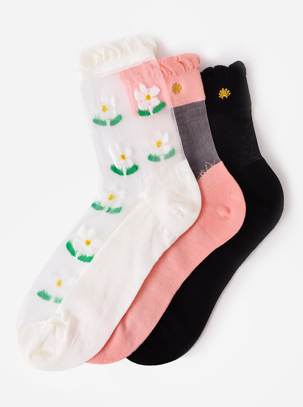 Lele Sadoughi Women's Spring Fling 3-Pack Socks - Saint Bernard