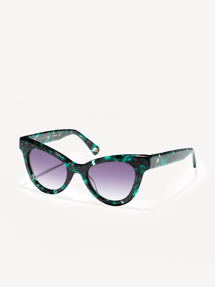 Lele Sadoughi Emerald Uptown Cat-Eye Sunglasses