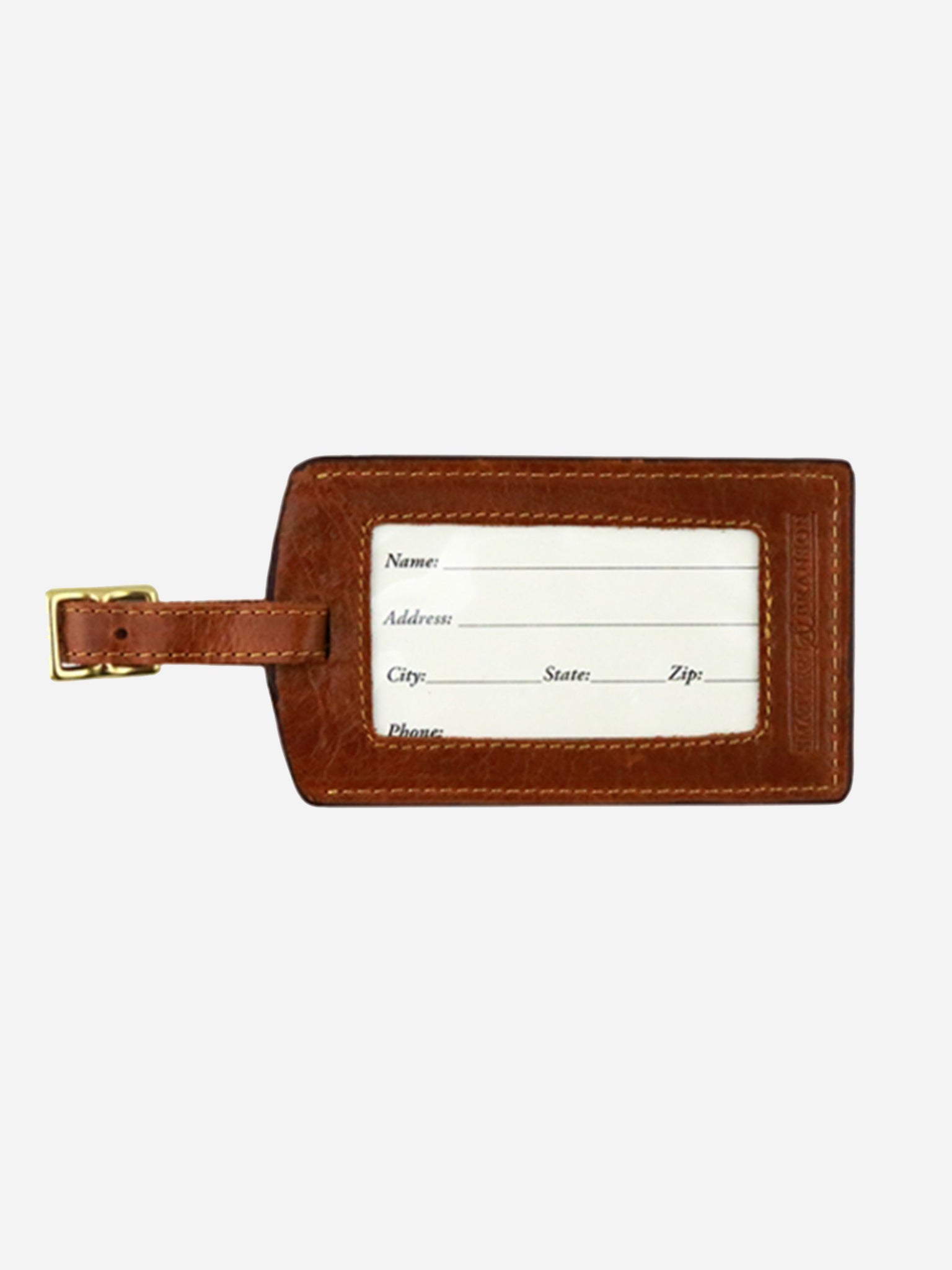 Smathers & Branson Ski Tricks Needlepoint Luggage Tag - Thumbnail 2