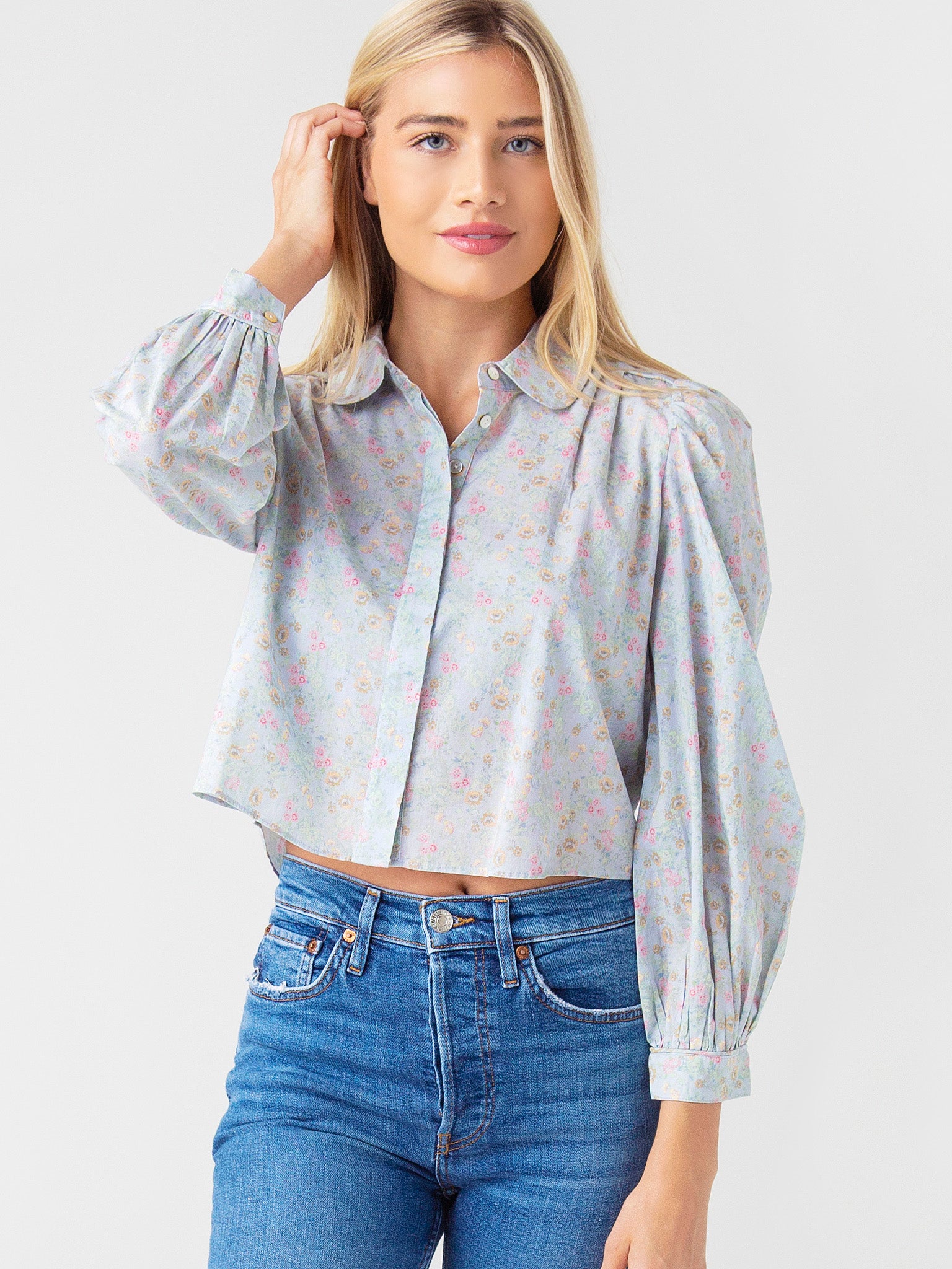 LoveShackFancy Women's Sansom Blouse - Saint Bernard