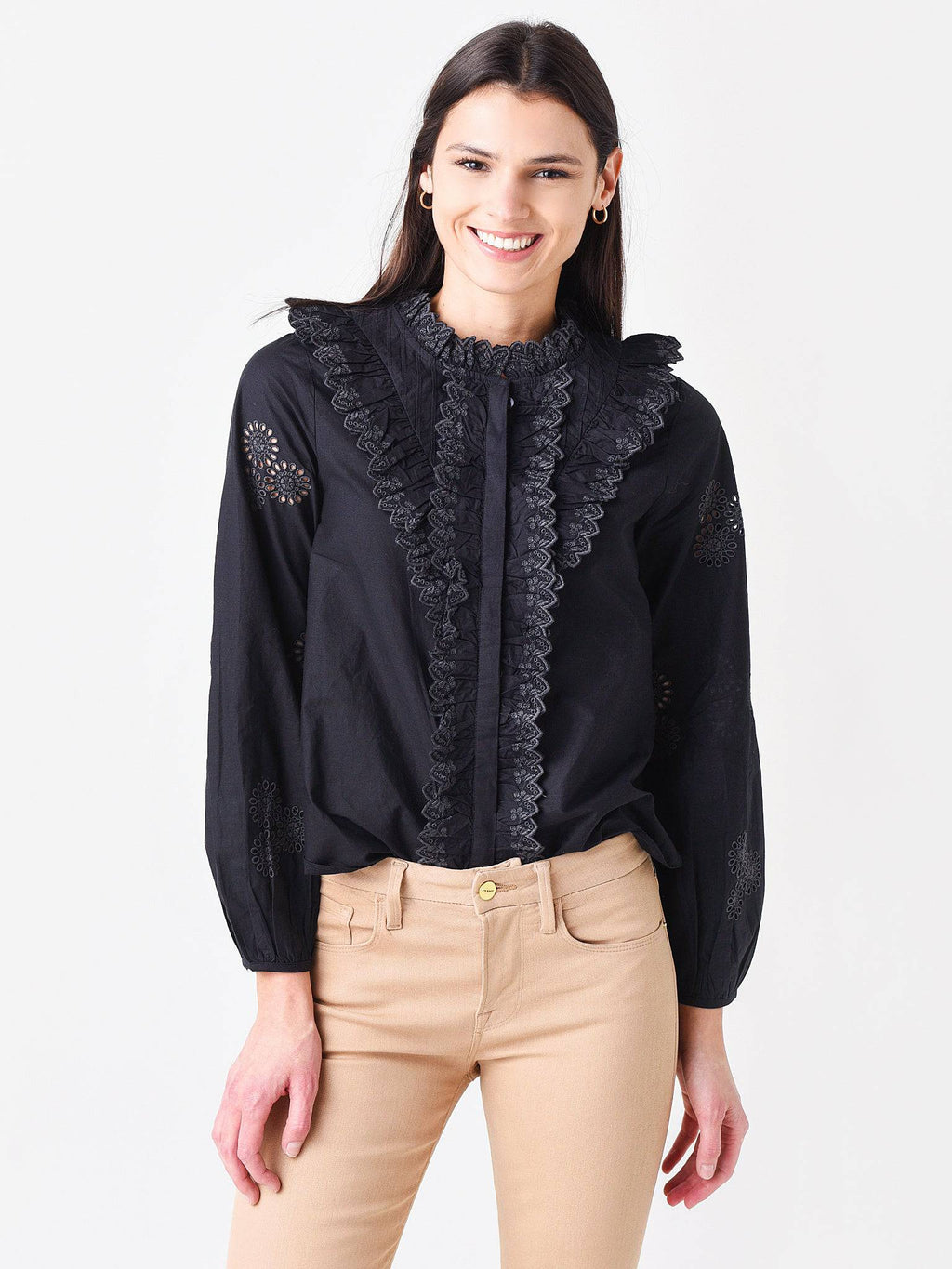 LoveShackFancy Women's Bloomfield Blouse - Saint Bernard
