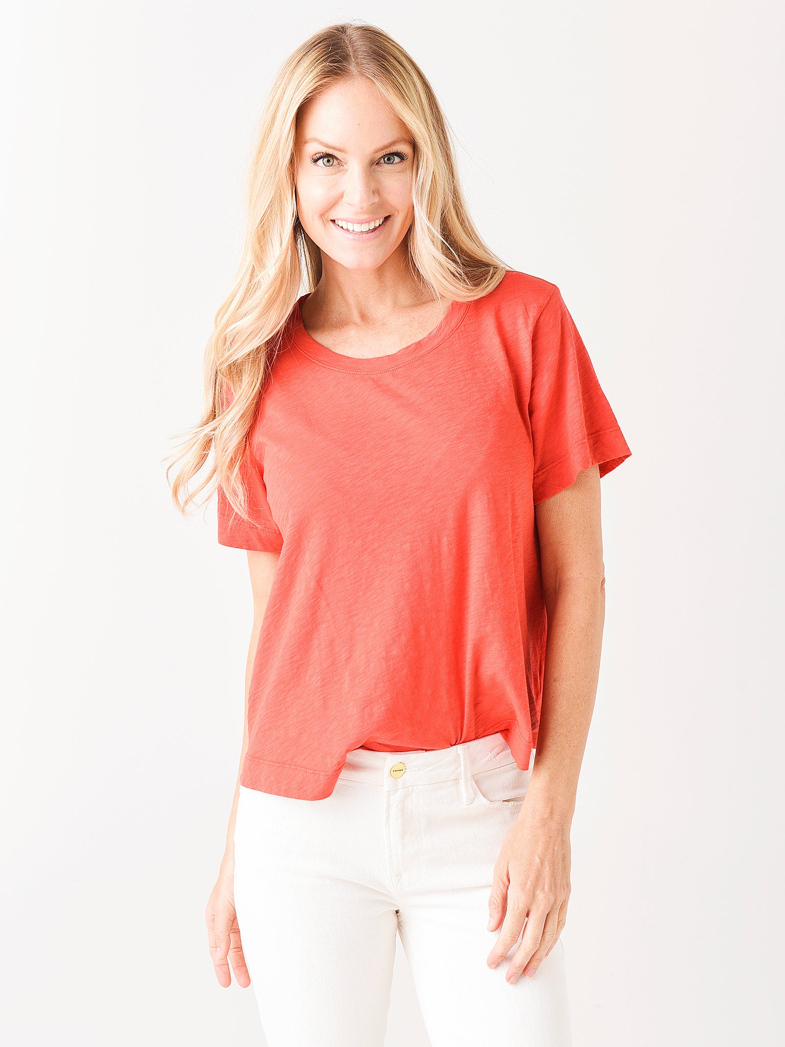 Velvet Women's Lula Cotton Slub Swing Tee - Saint Bernard