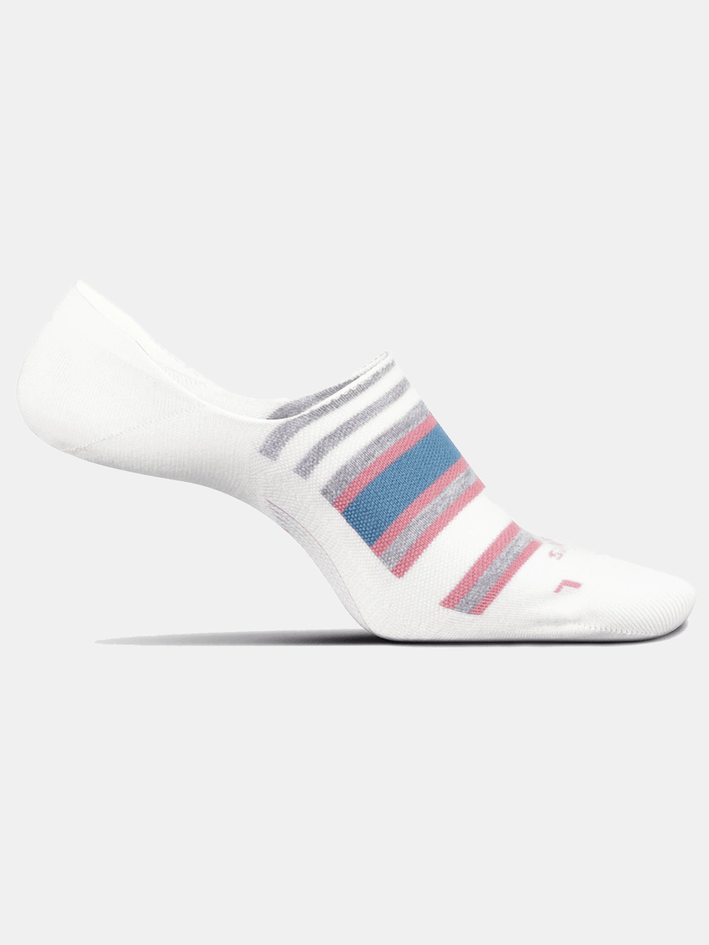 Feetures Women's No Show Hidden Stripes Sock - Saint Bernard