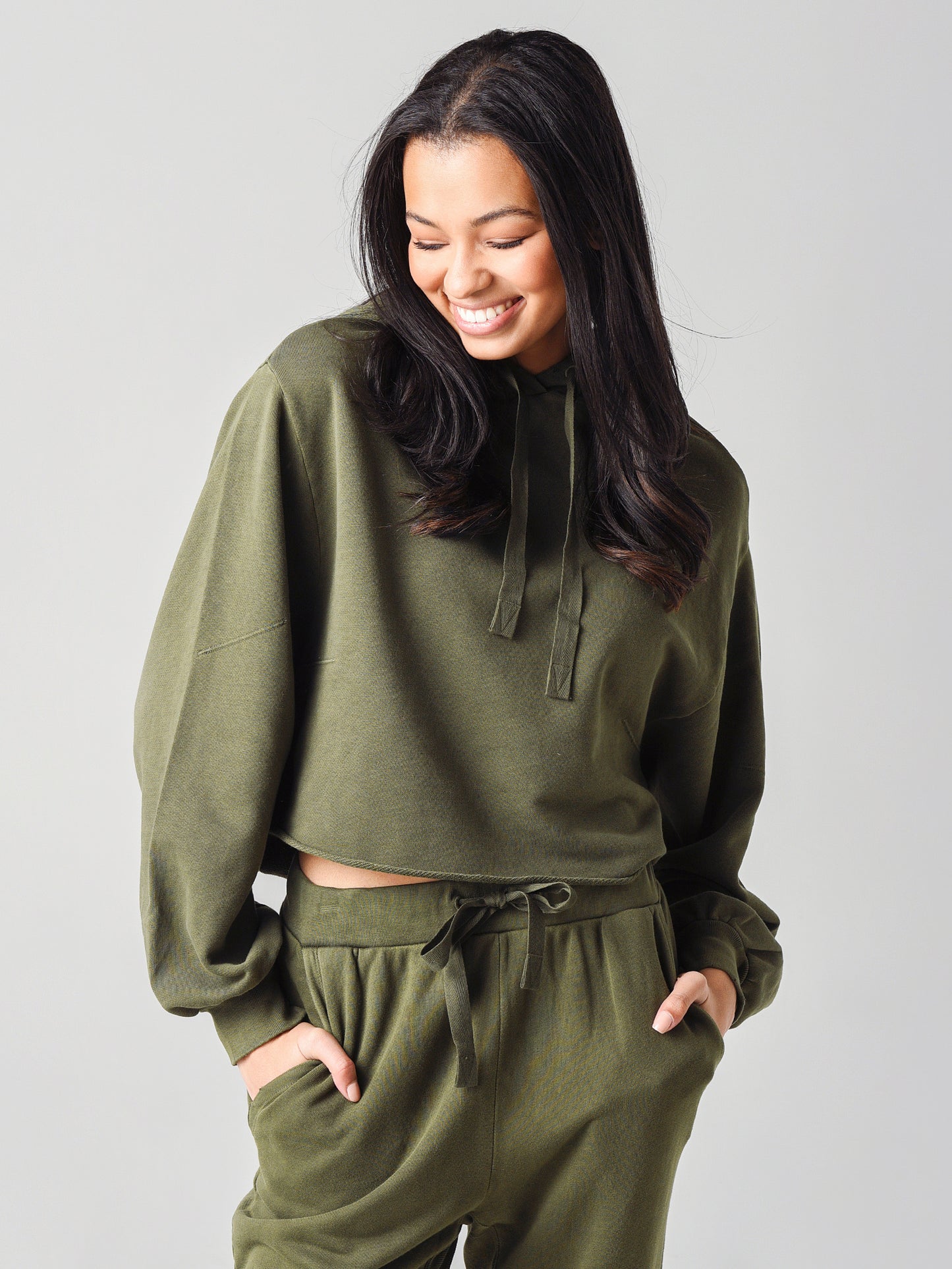 Frame Women's Crop Easy Hoodie - Saint Bernard