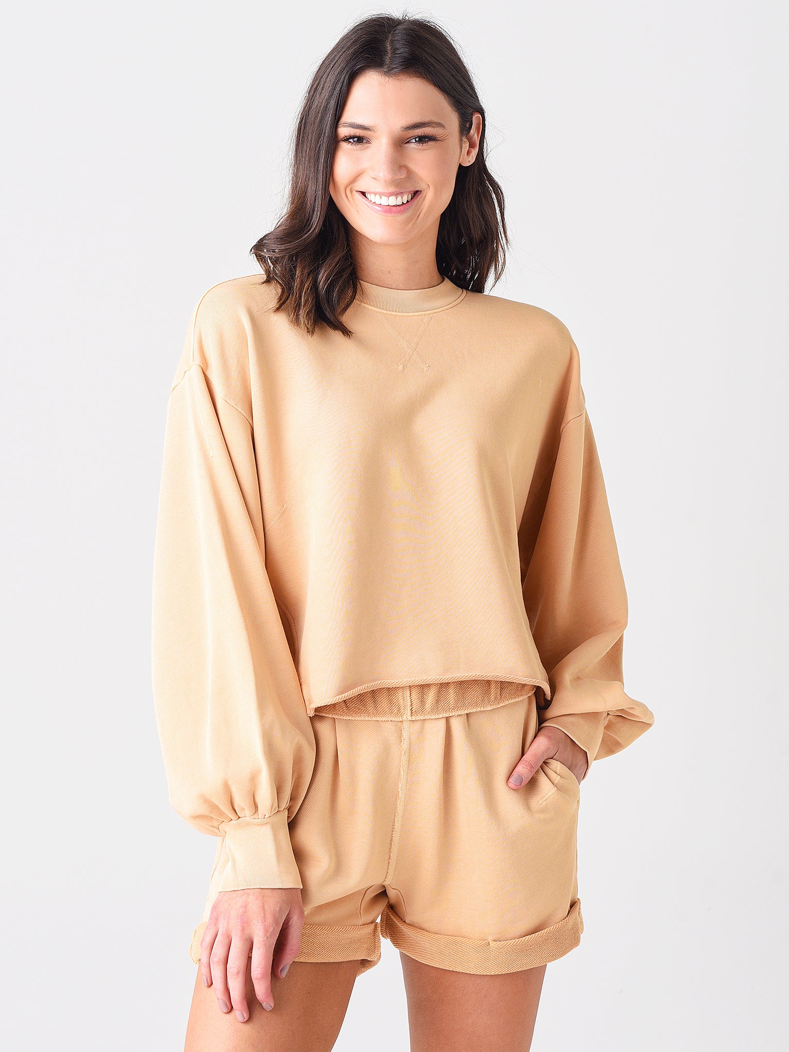 Frame Women's Easy Shirtail Sweatshirt - Saint Bernard
