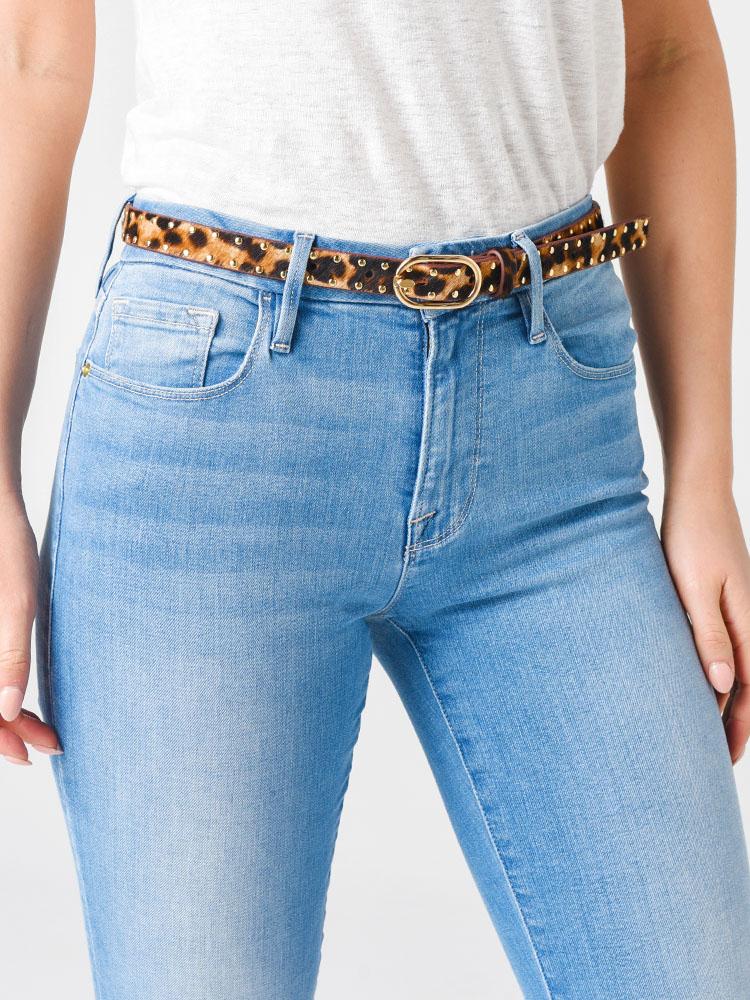 Frame Women's Petite Studded Oval Buckle Belt - Saint Bernard