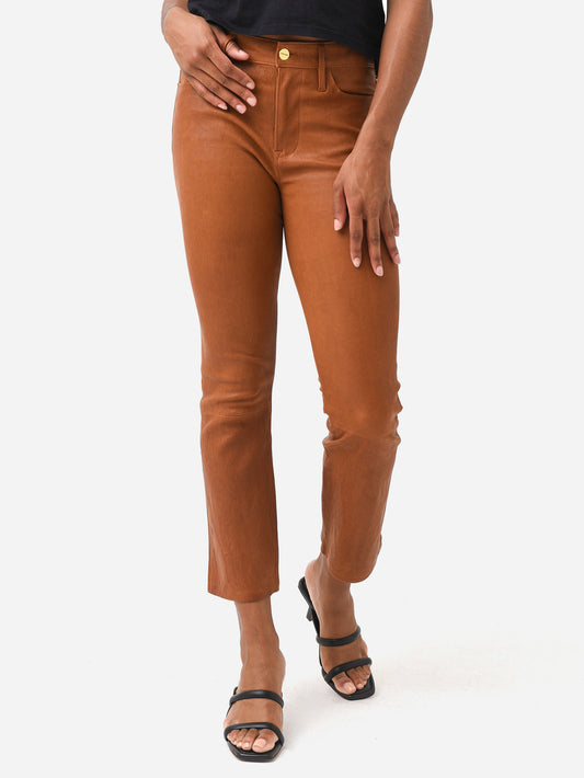 Frame Women's Leather Le Crop Mini Boot Pant