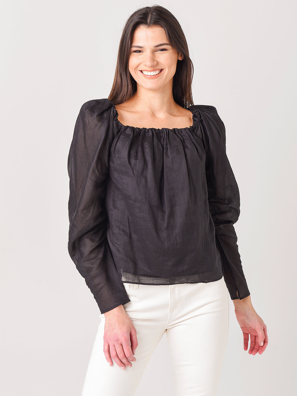 Frame Women's Off The Shoulder Billow Top - Saint Bernard