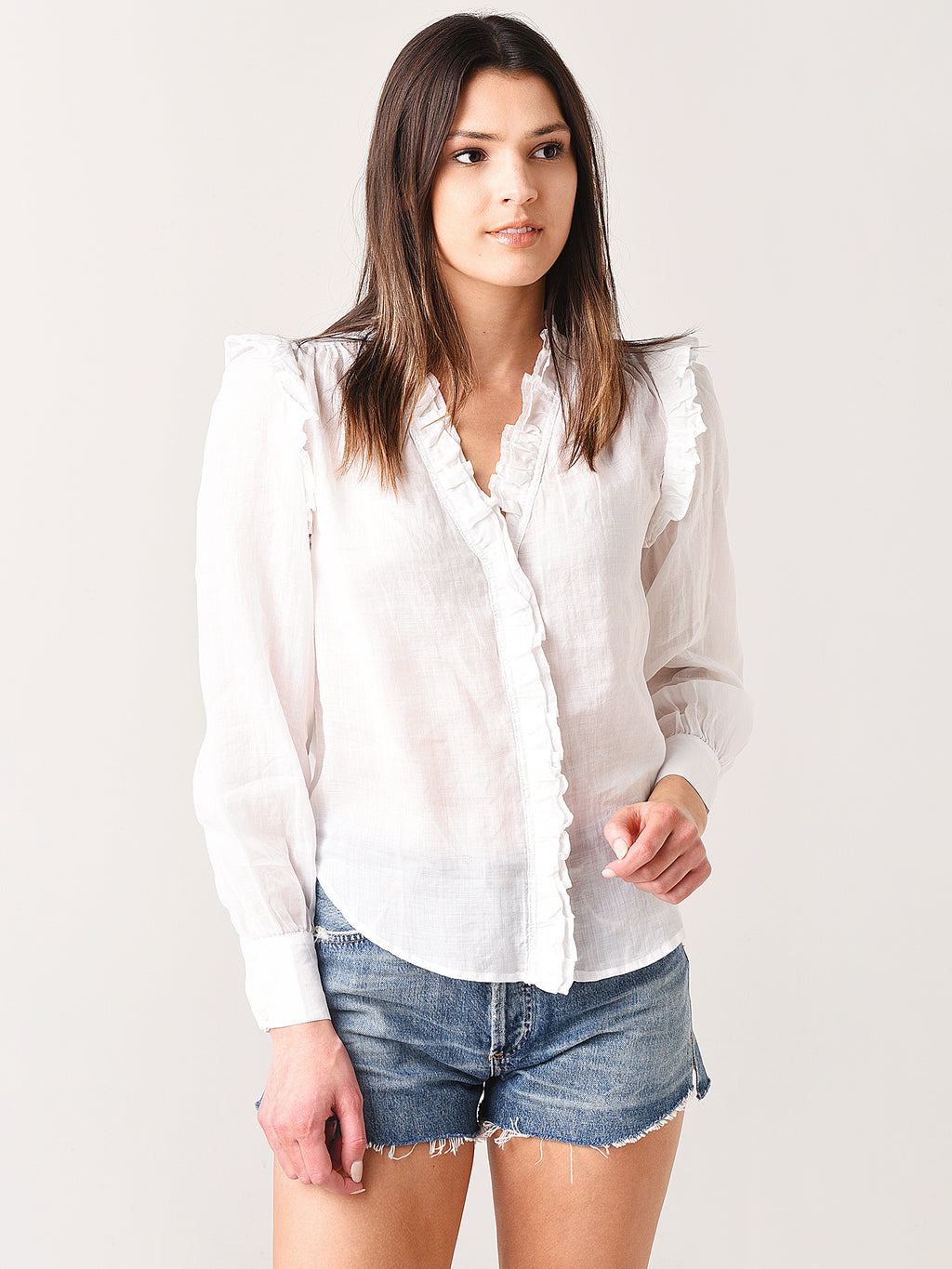 Frame Women's Lauren Long Sleeve Top - Saint Bernard