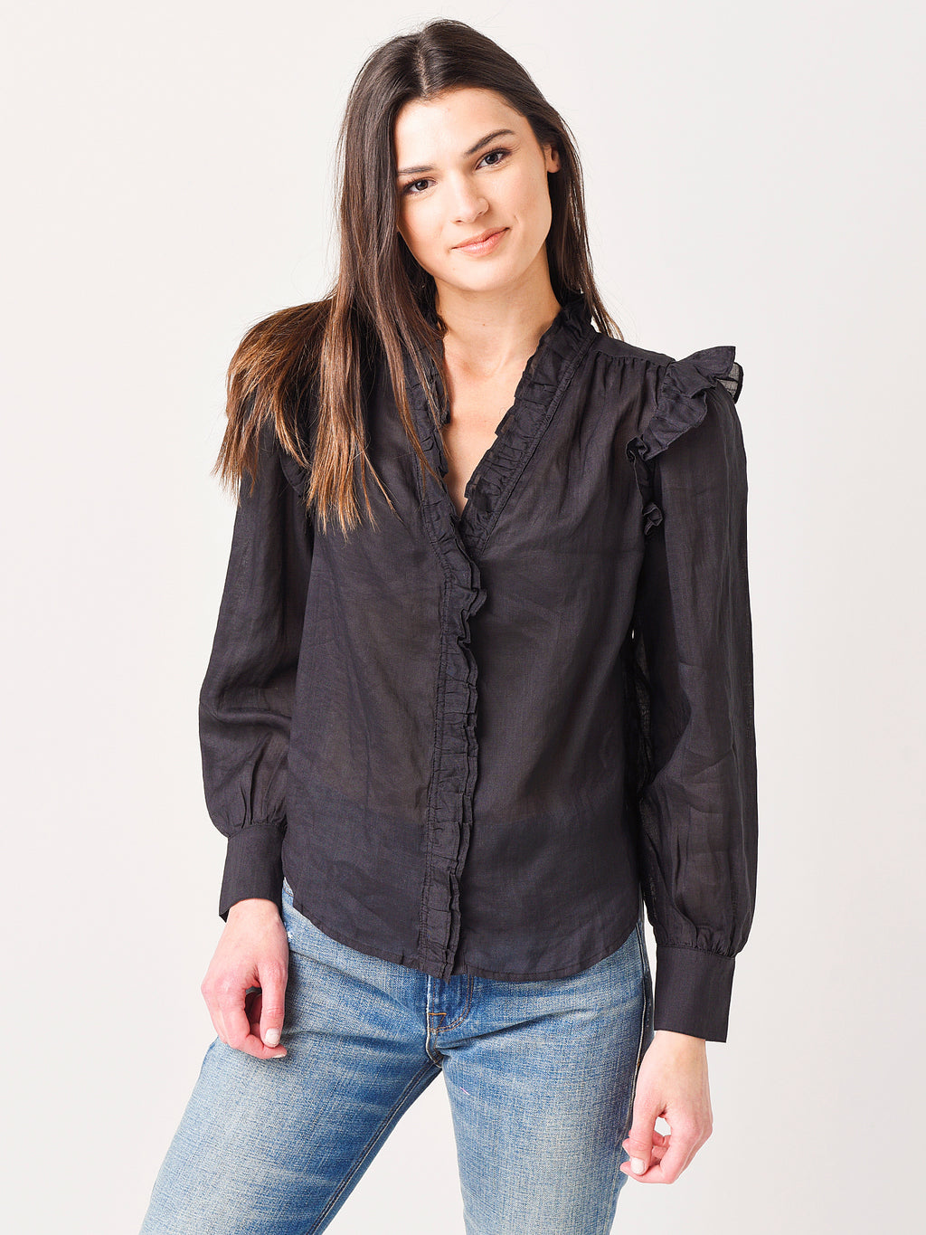 Frame Women's Lauren Long Sleeve Top - Saint Bernard