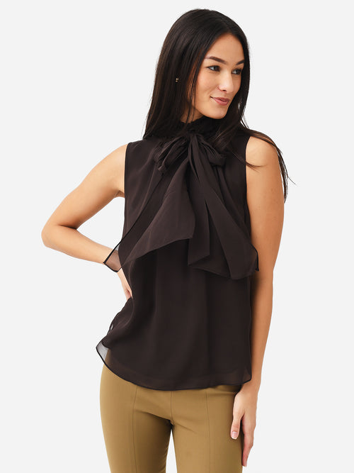 Frame Women's Sleeveless Bow Blouse