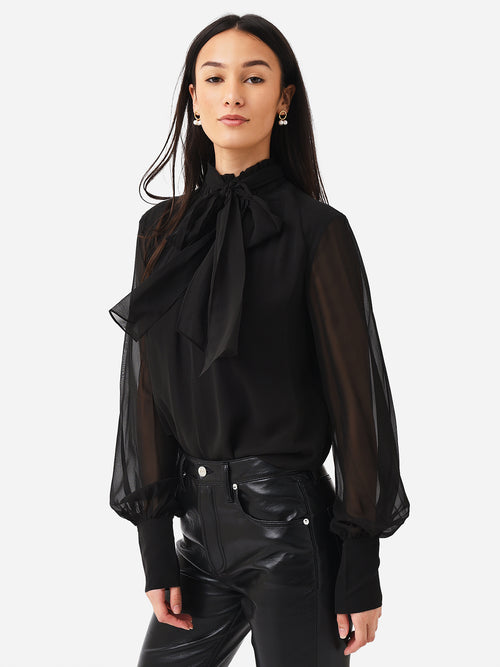 Frame Women's Long Sleeve Bow Blouse