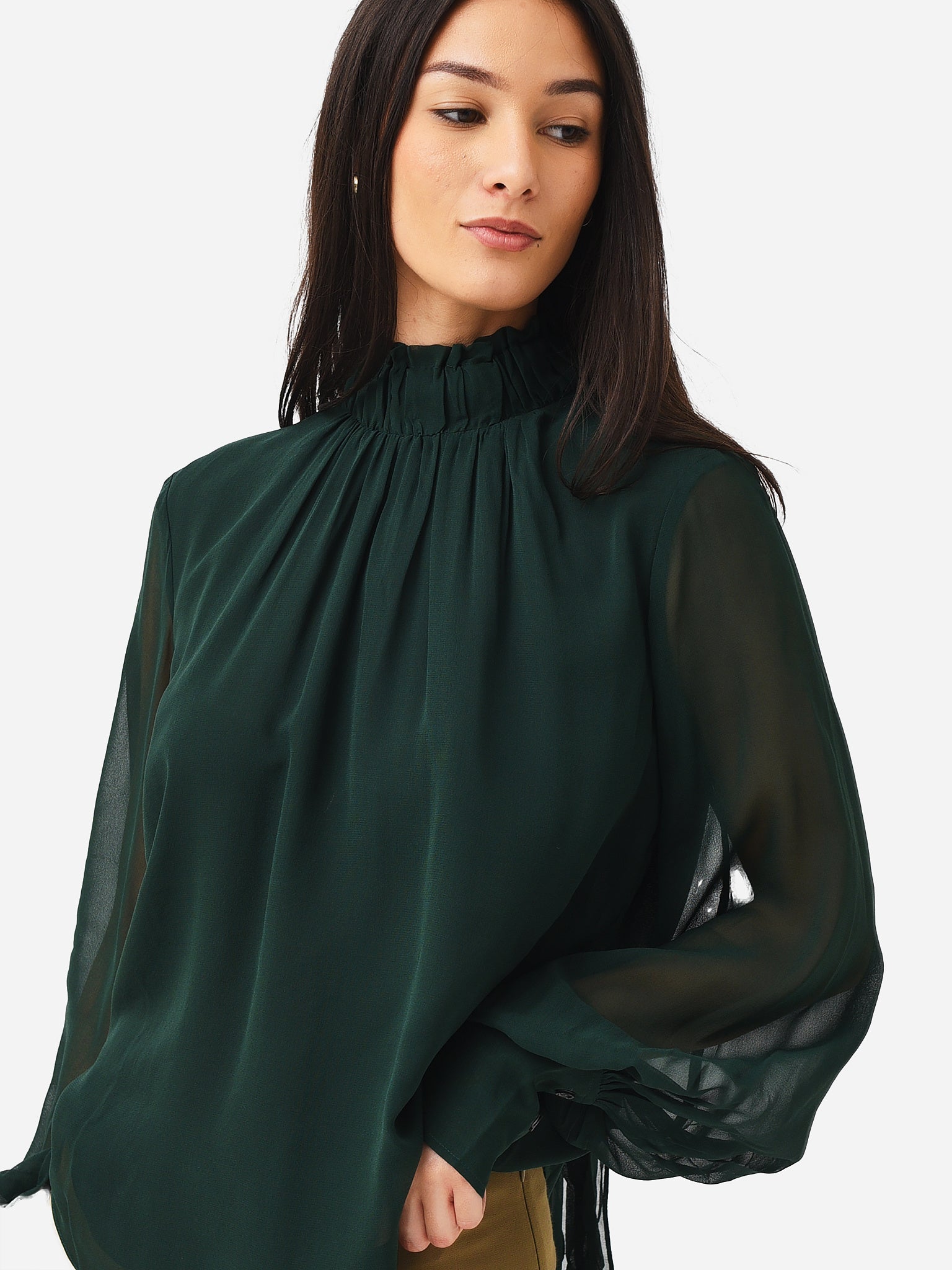 Frame Women's Long Sleeve Bow Blouse - Saint Bernard