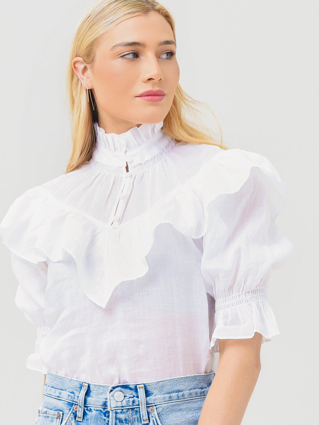 Frame Women's Ruffle Flounce Top - Saint Bernard