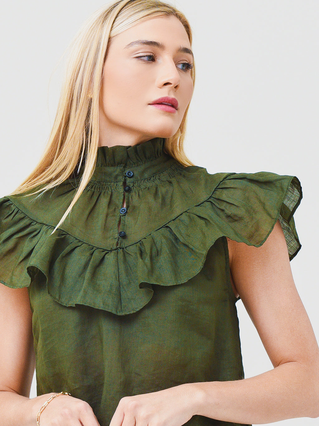 Frame Women's Ruffle Flounce Top - Saint Bernard