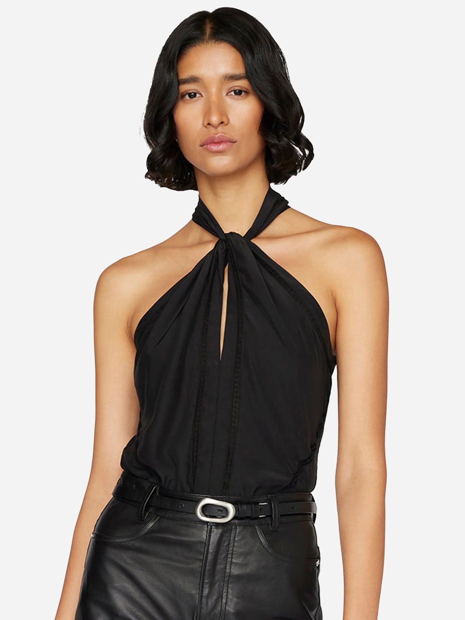 Frame Women's Lace Inset Sleeveless Top - Saint Bernard