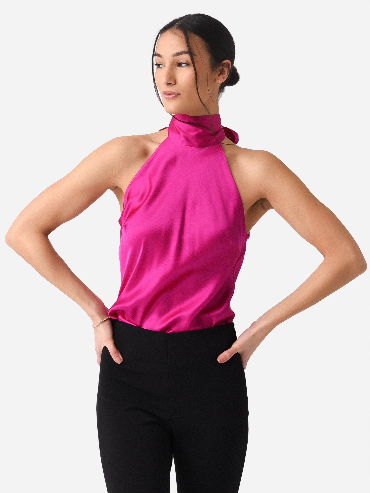 Frame Women's Draped Neck-Tie Halter Top | $398.00 | Saint Bernard