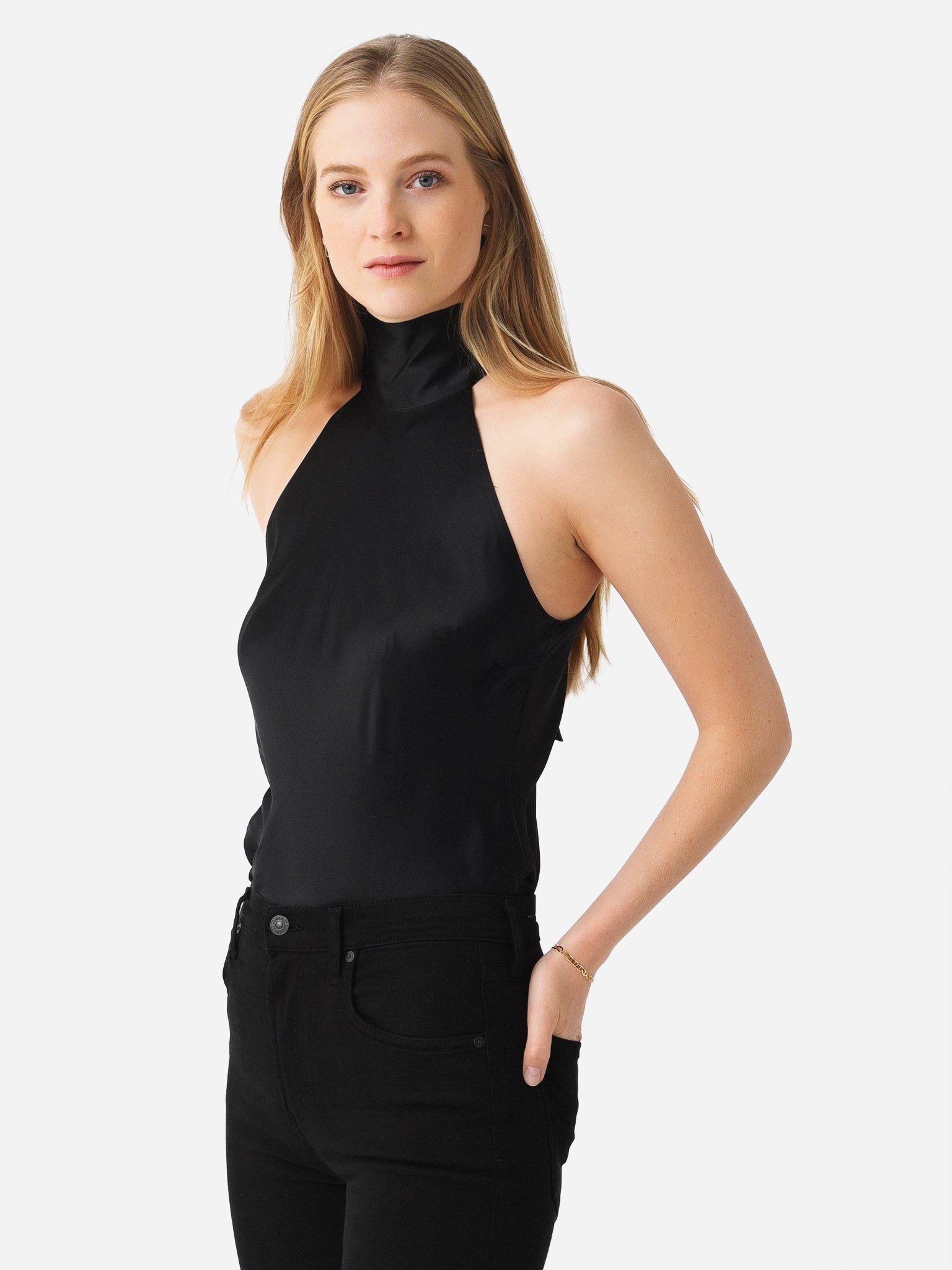 Frame Women's Draped Neck-Tie Halter Top | $398.00 | Saint Bernard