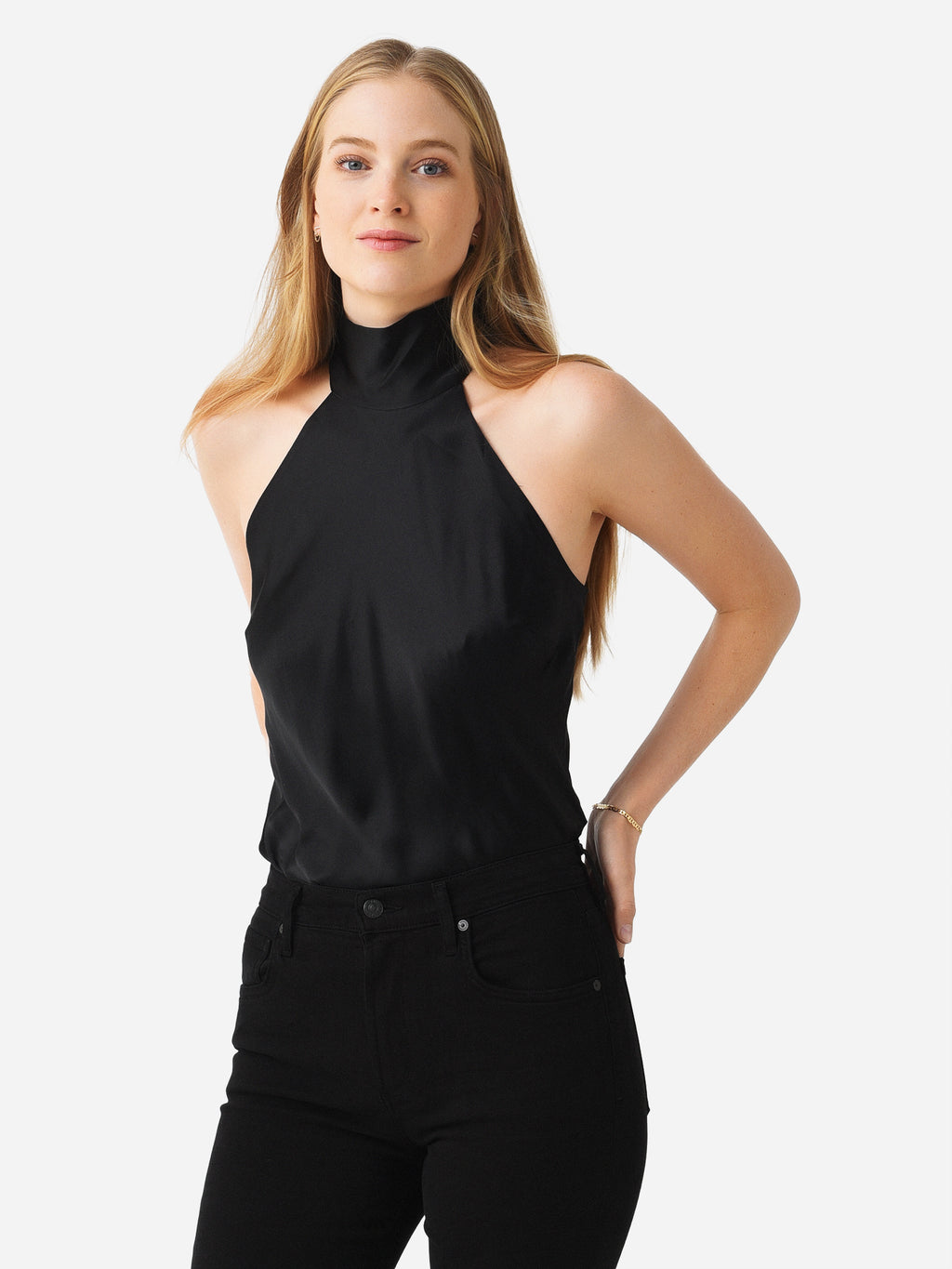 Frame Women's Draped Neck-Tie Halter Top Frame Women's Draped Neck-Tie Halter Top