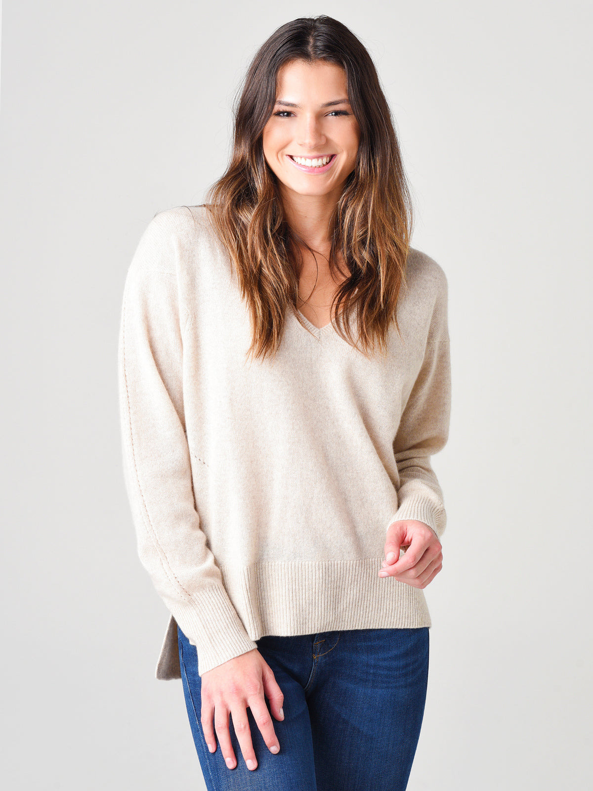 Frame Women's Le Low Rise V Sweater - Saint Bernard