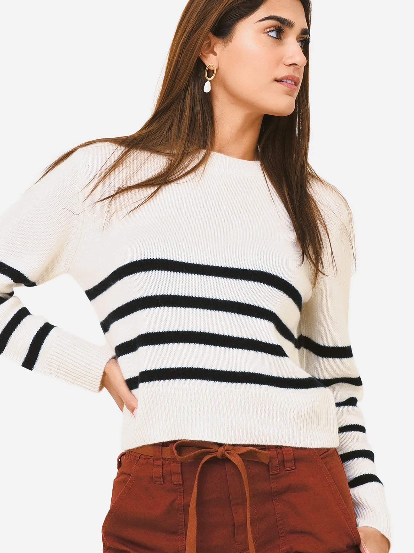 Frame Women's Clean Crew Neck Sweater - Saint Bernard
