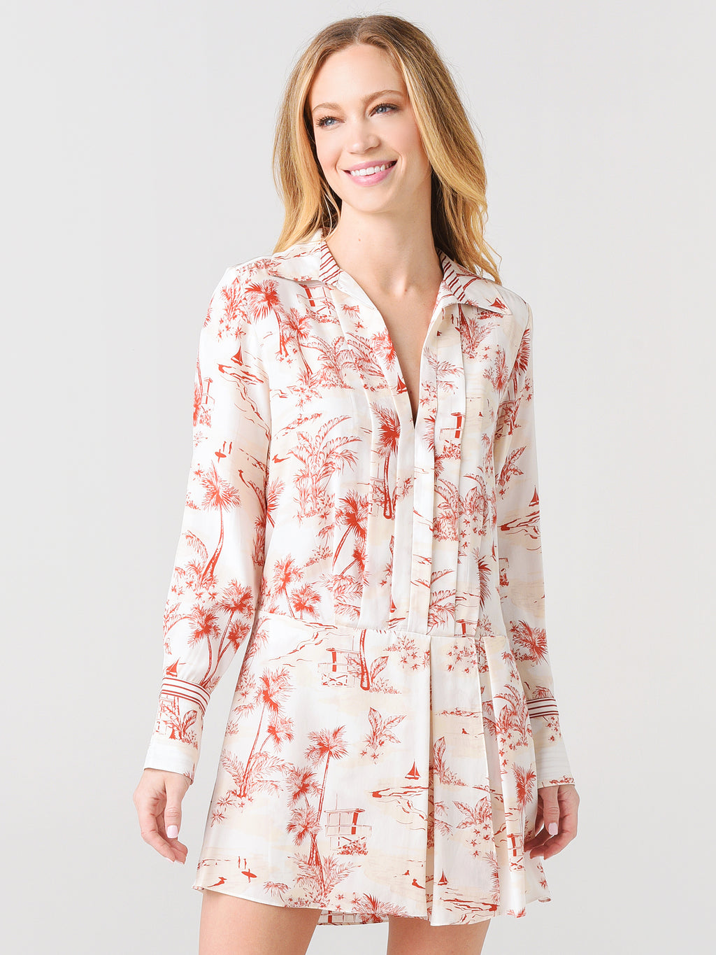 Frame Women's Silk Toile Mix Dress - Saint Bernard