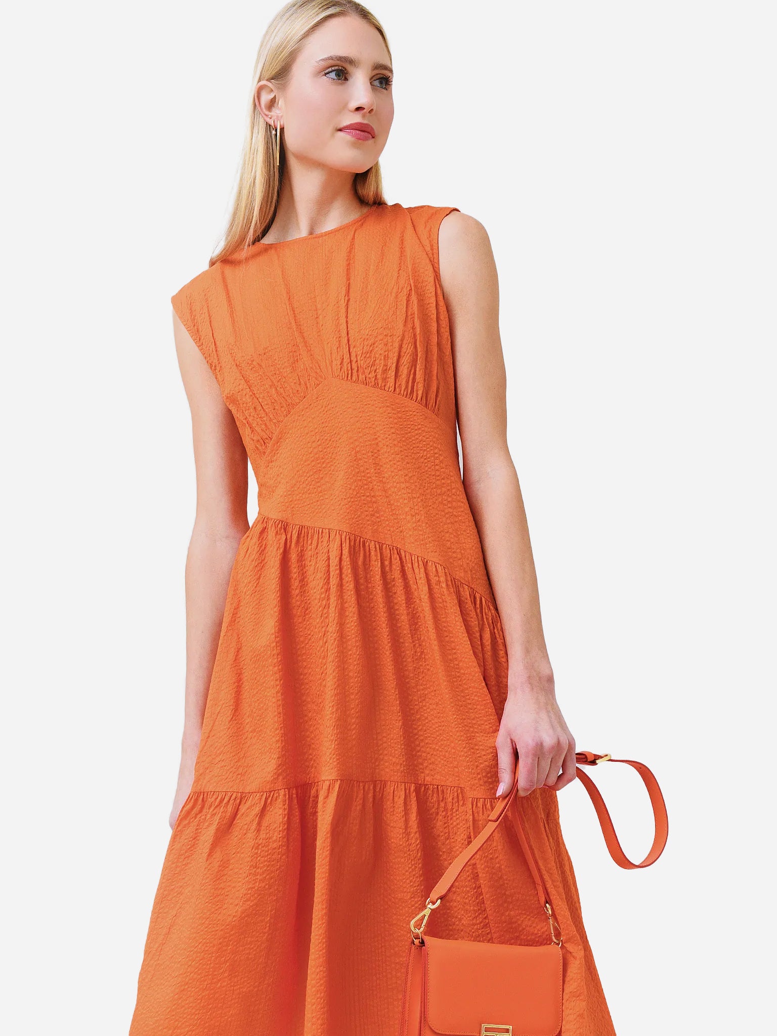 open lace back dress Frame Women's Gathered Seam Dress