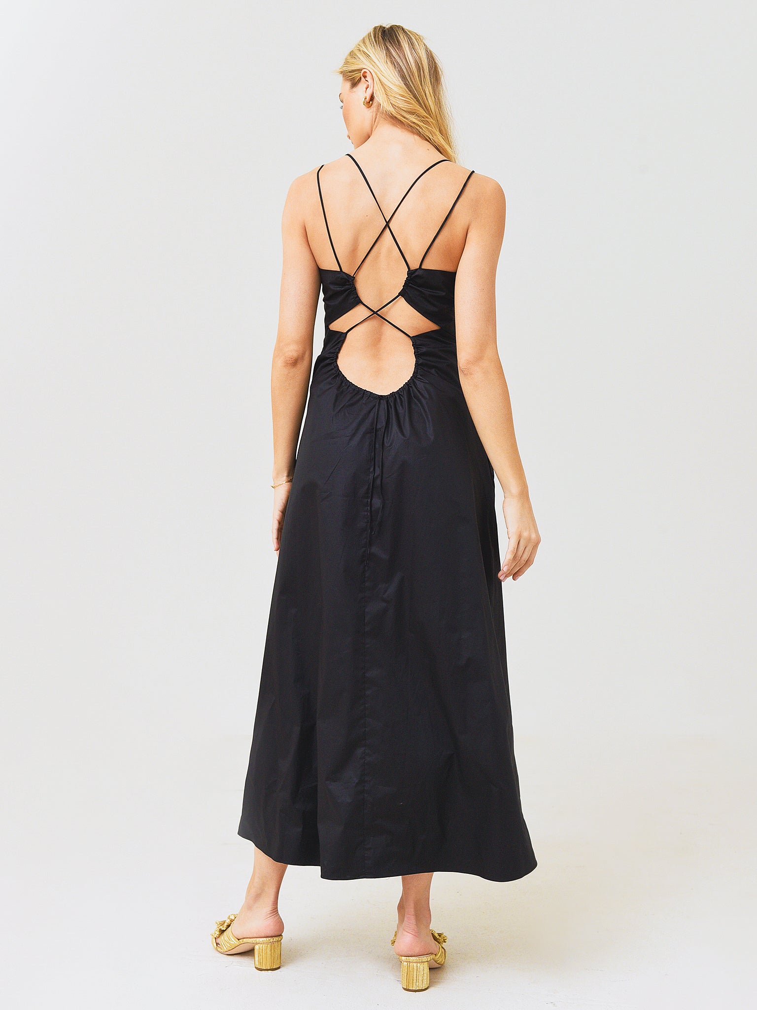 frame midi dress FRAME Short-Sleeve Gathered Seam Midi Dress