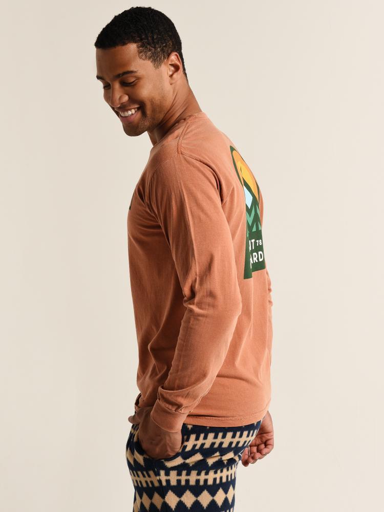 L/S VINTAGE MOUNTAIN SUNSET LOGOxBURNTORANGE-alt2