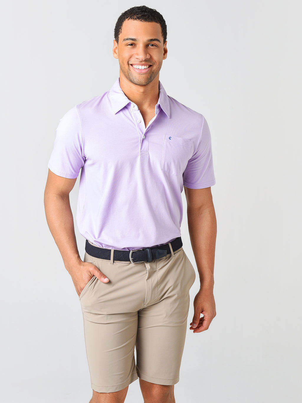 Criquet Men's Pima Stretch Ace Polo - Saint Bernard