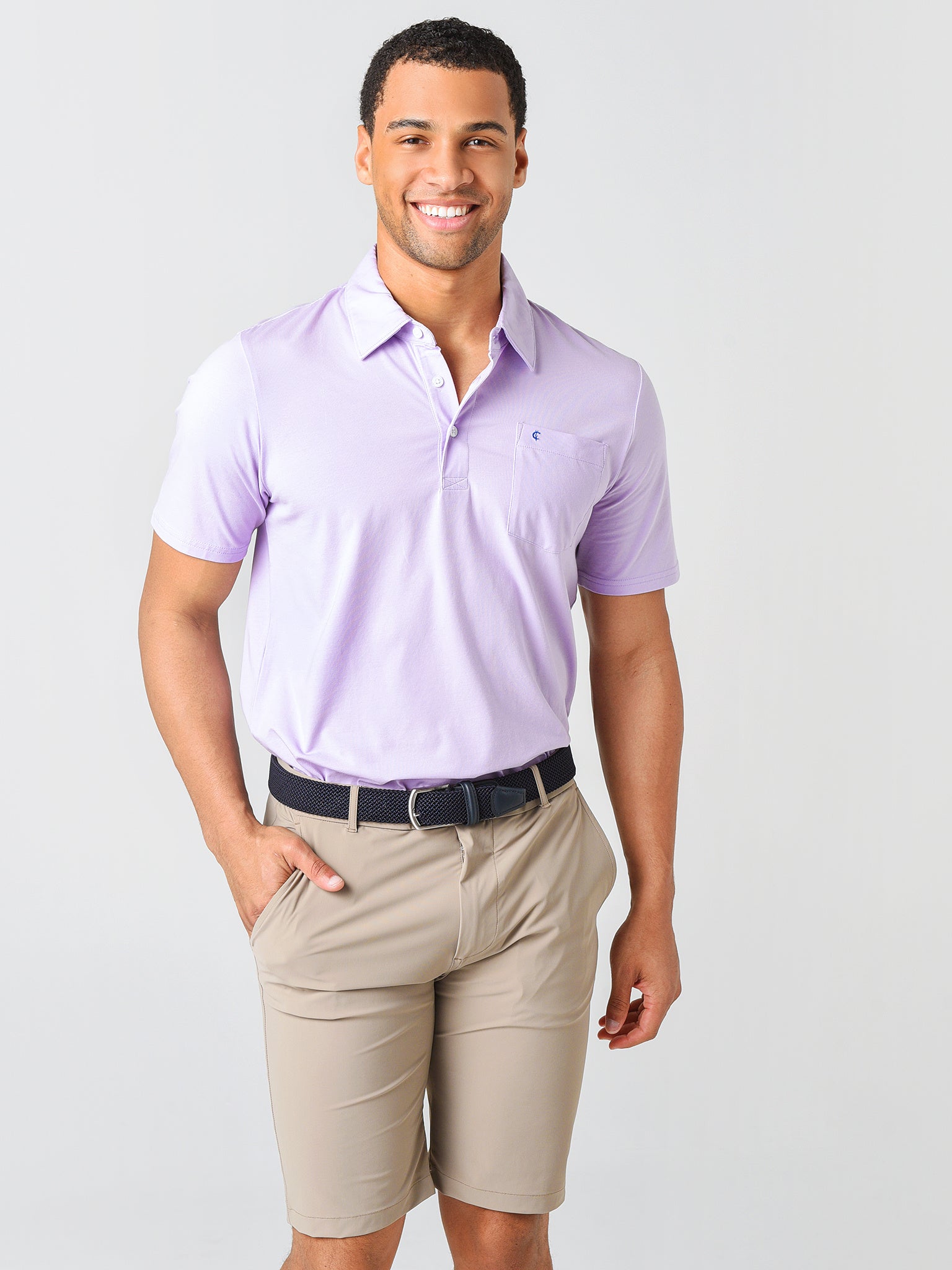 Criquet Men's Pima Stretch Ace Polo - Saint Bernard