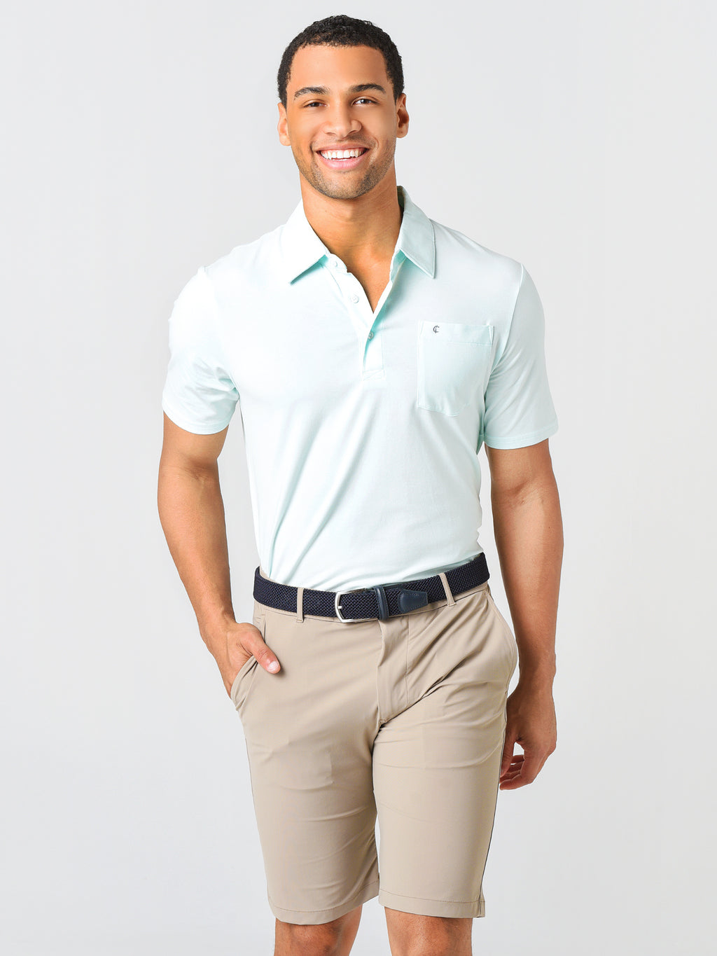 Criquet Men's Pima Stretch Ace Polo - Saint Bernard
