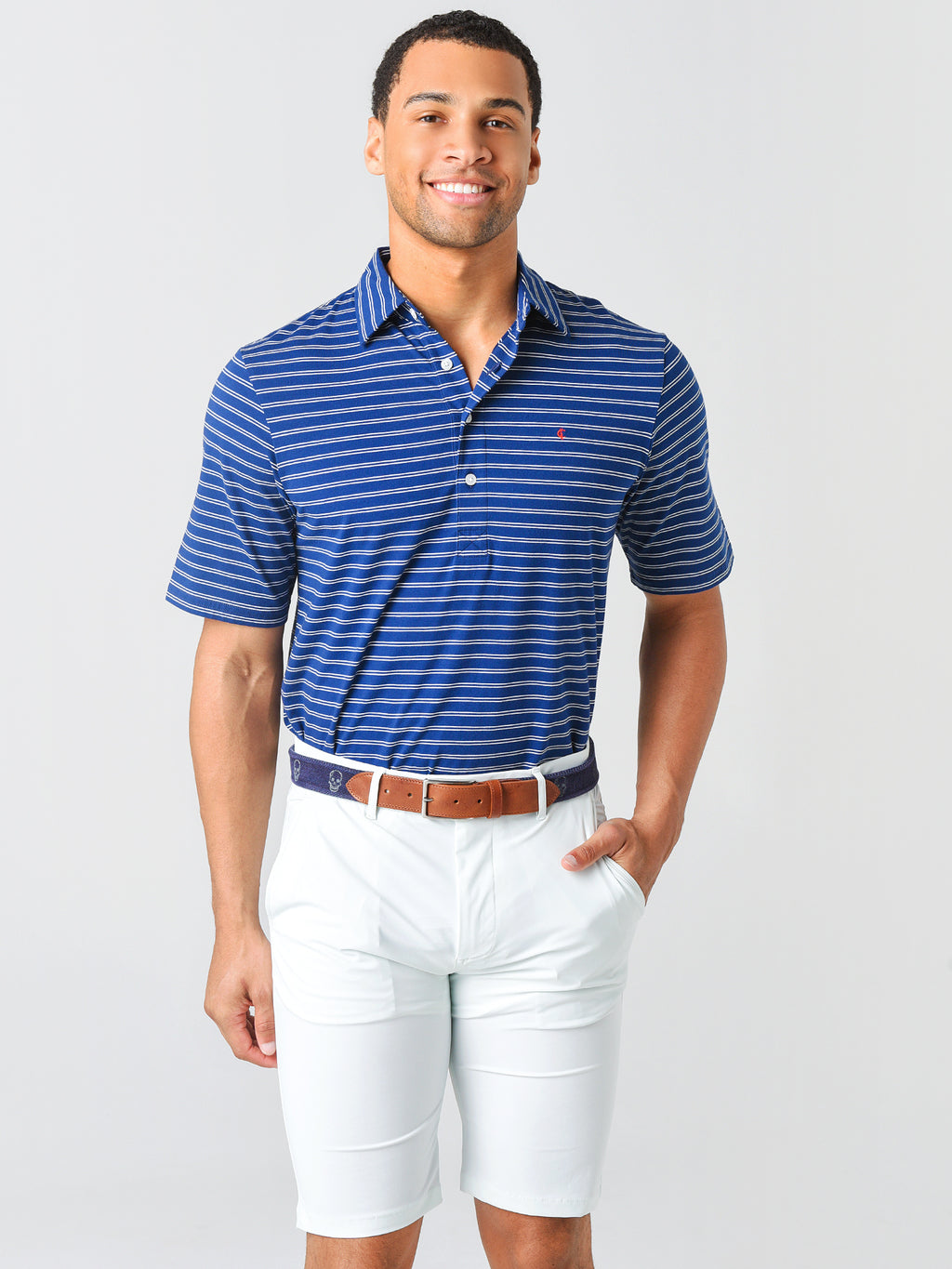 Criquet Men's Pima Stretch Range Polo - Saint Bernard