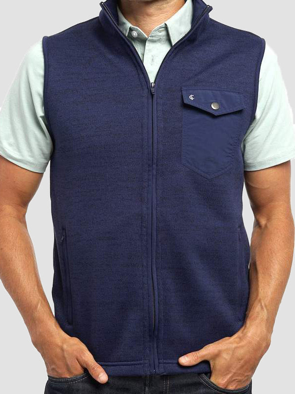 Criquet Men's Sweater Fleece Vest - Saint Bernard