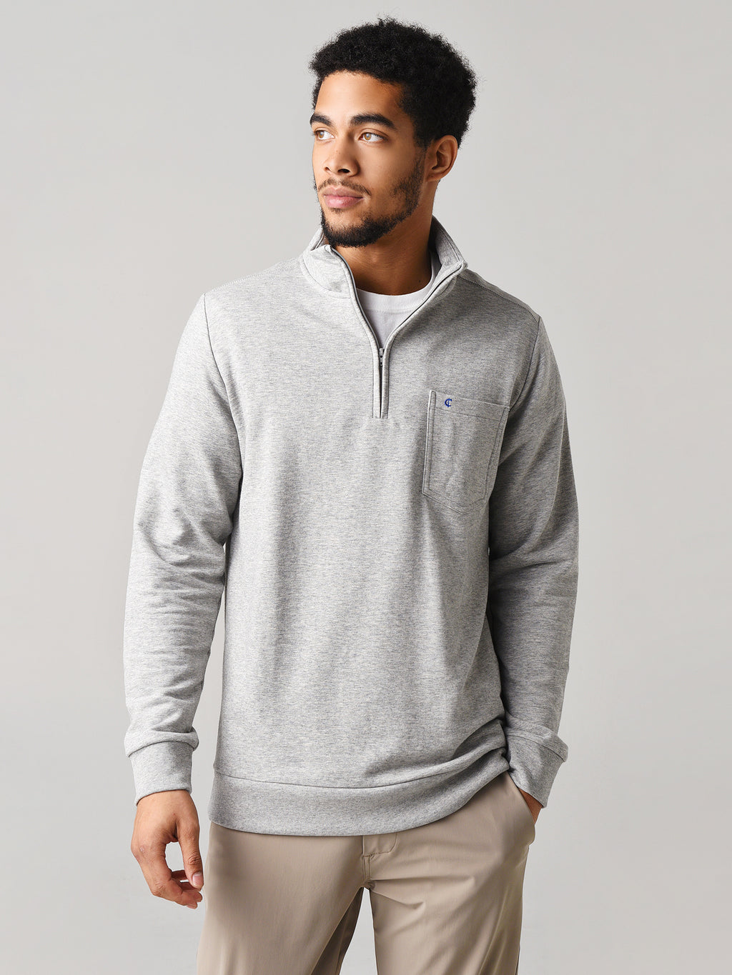 Criquet Men's VIP Pullover Quarter-Zip Sweater - Saint Bernard