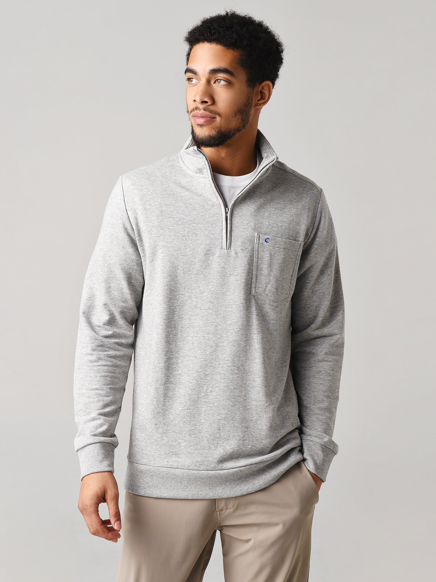 Criquet Men's VIP Pullover Quarter-Zip Sweater - Saint Bernard