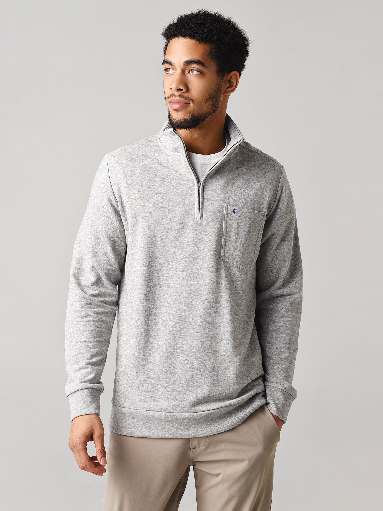 Criquet Men's VIP Pullover Quarter-Zip Sweater - Saint Bernard