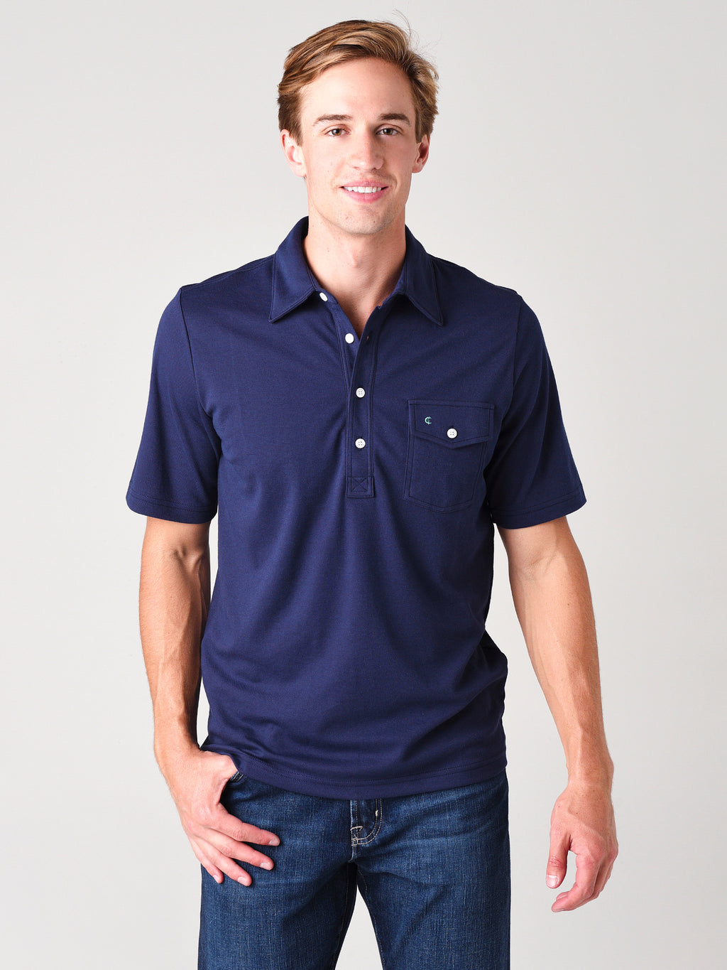 Criquet Men's Performance Pique Players Shirt - Saint Bernard