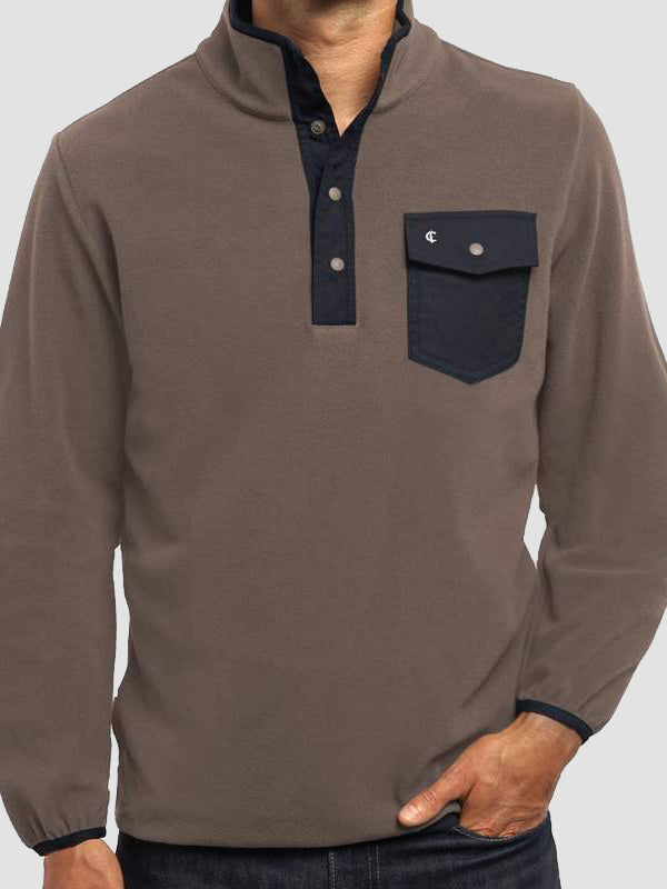 Criquet Men's Snap Fleece Pullover - Saint Bernard