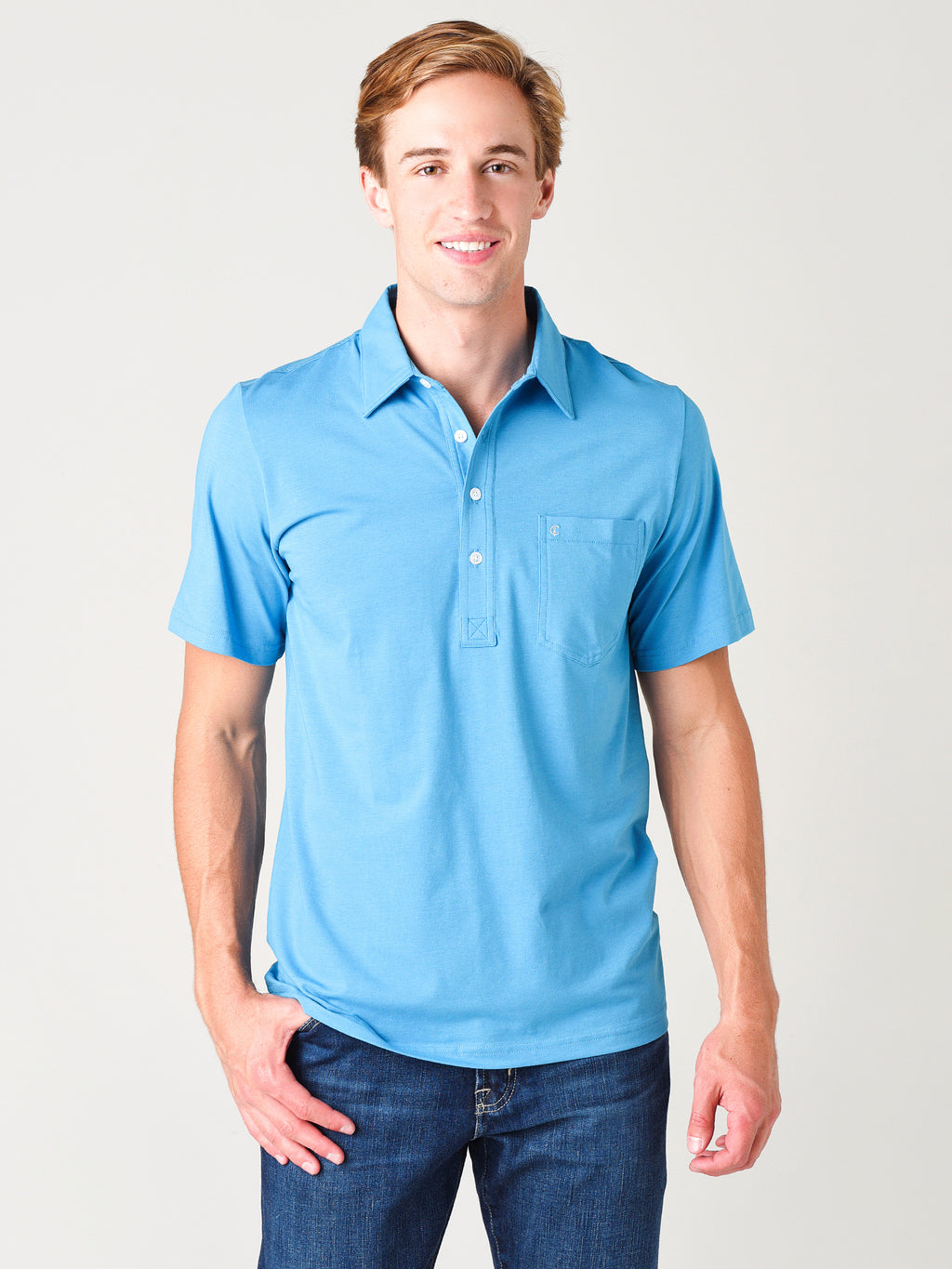 Criquet Men's Pima Stretch Players Shirt - Saint Bernard