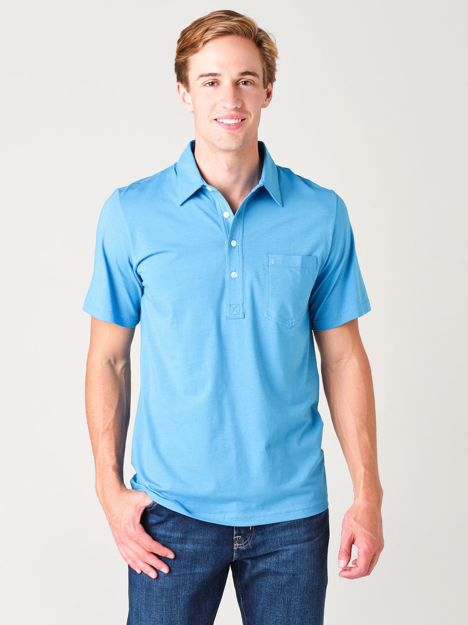 Criquet Men's Pima Stretch Players Shirt - Saint Bernard