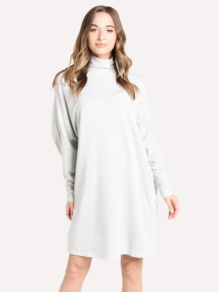 Majestic Relaxed Turtleneck Dress - Saint Bernard