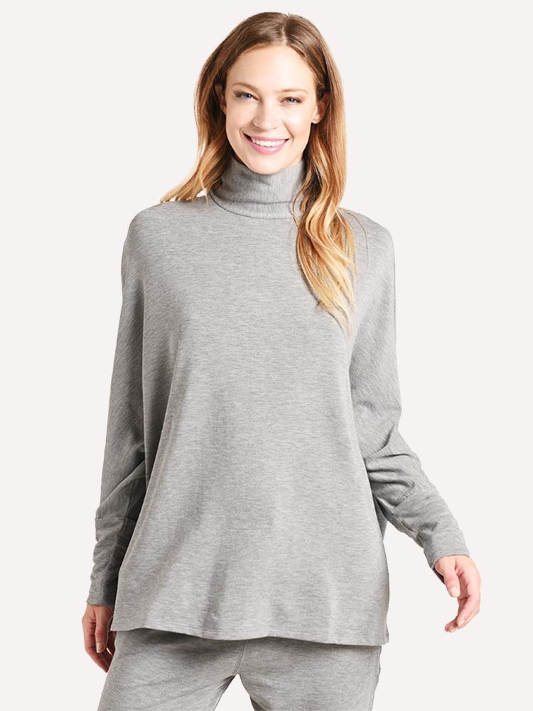 Majestic Long Sleeve Relaxed Turtleneck - Saint Bernard