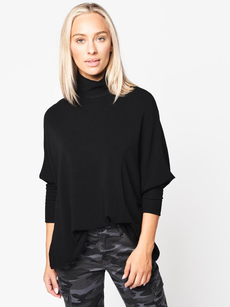 Majestic Long Sleeve Relaxed Turtleneck - Saint Bernard